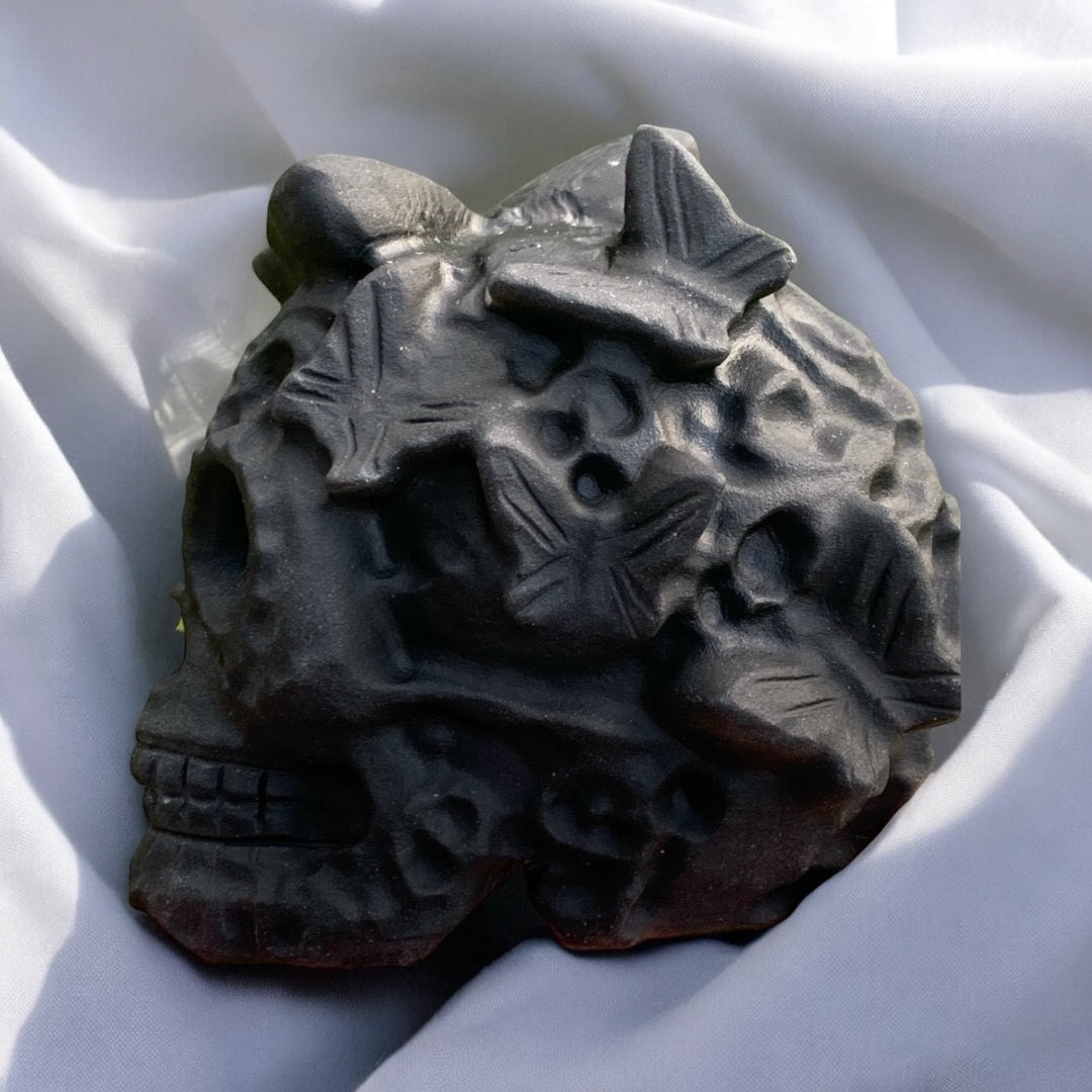 Black Obsidian Skull