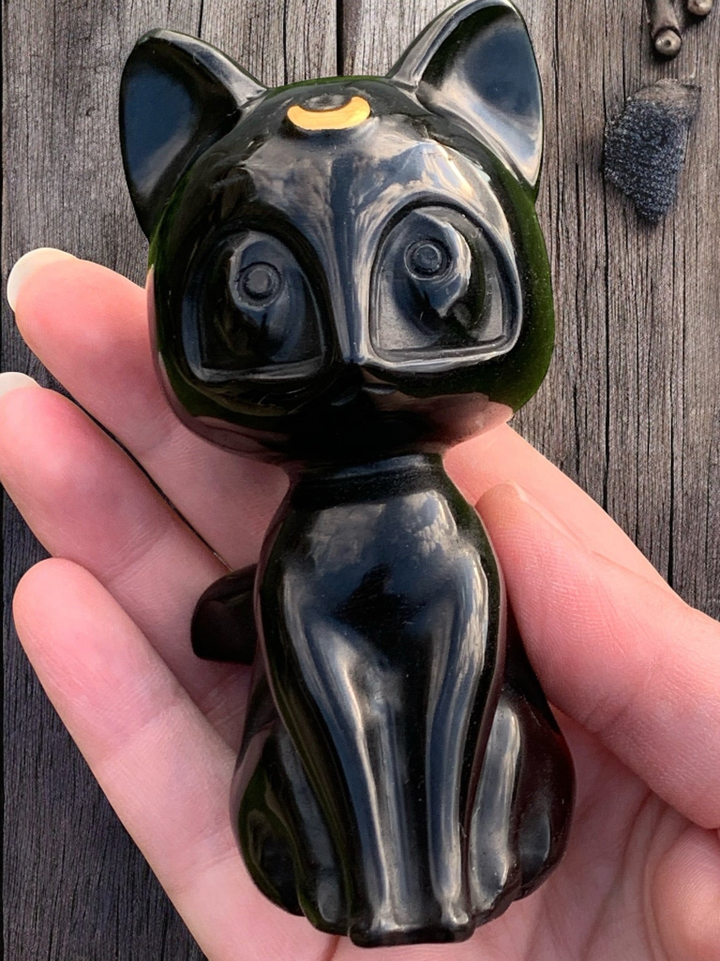 Black Obsidian Luna Cat