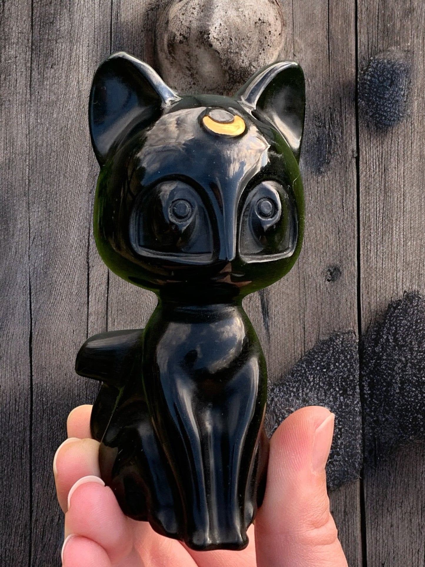 Black Obsidian Luna Cat