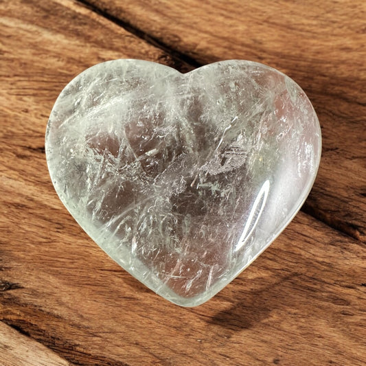 Cœur améthyste verte / prasiolite