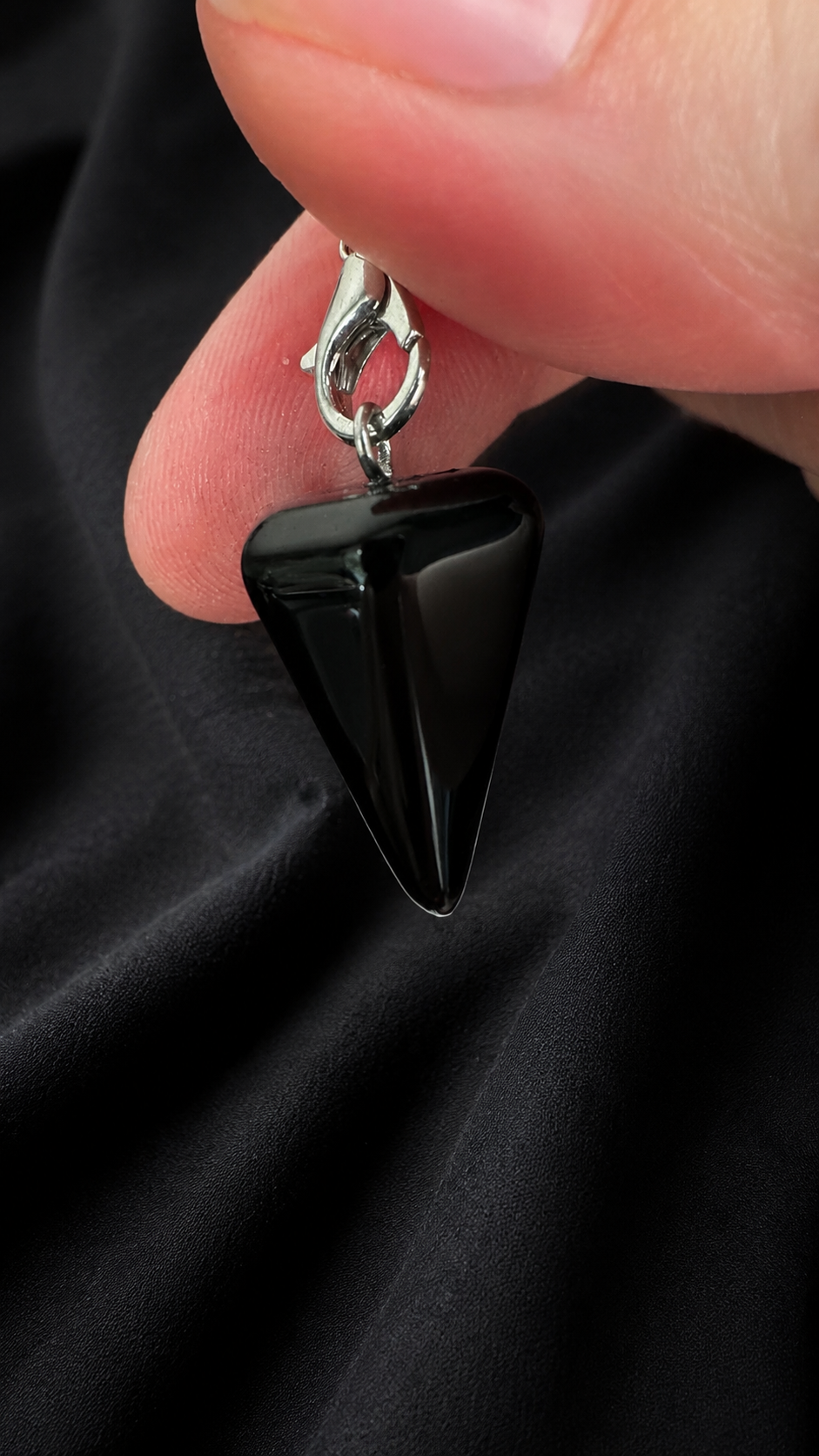 Pendule obsidienne noire