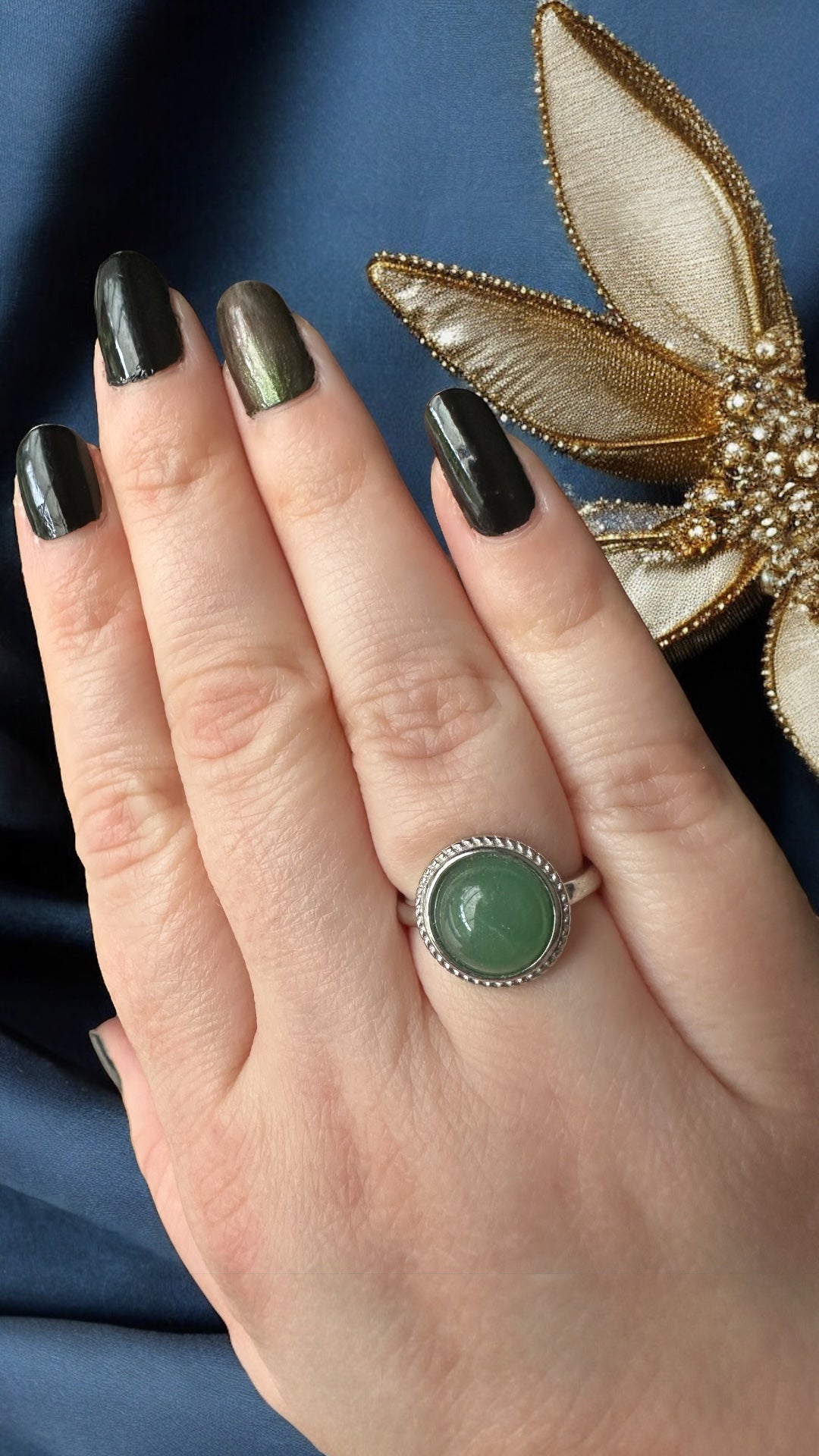 Anillo de jade verde