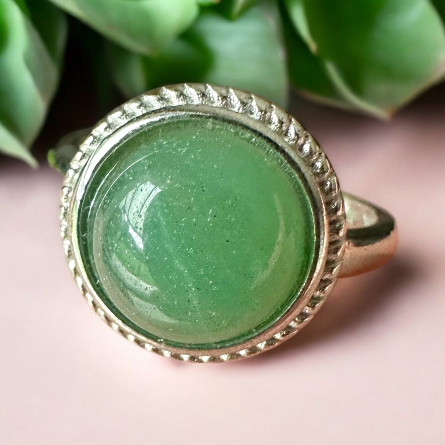 Anillo de jade verde