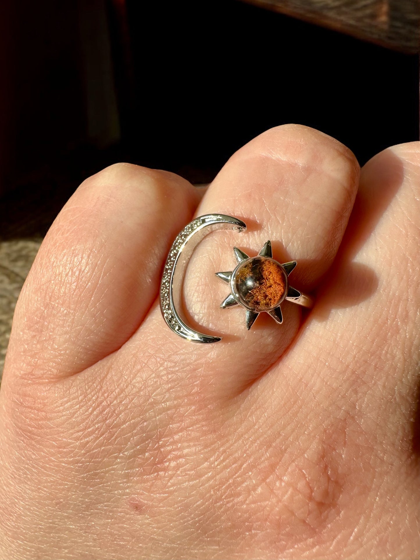 Garden quartz / lodolite ring