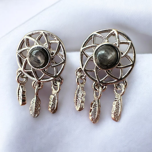 Boucles d’oreilles hypersthene