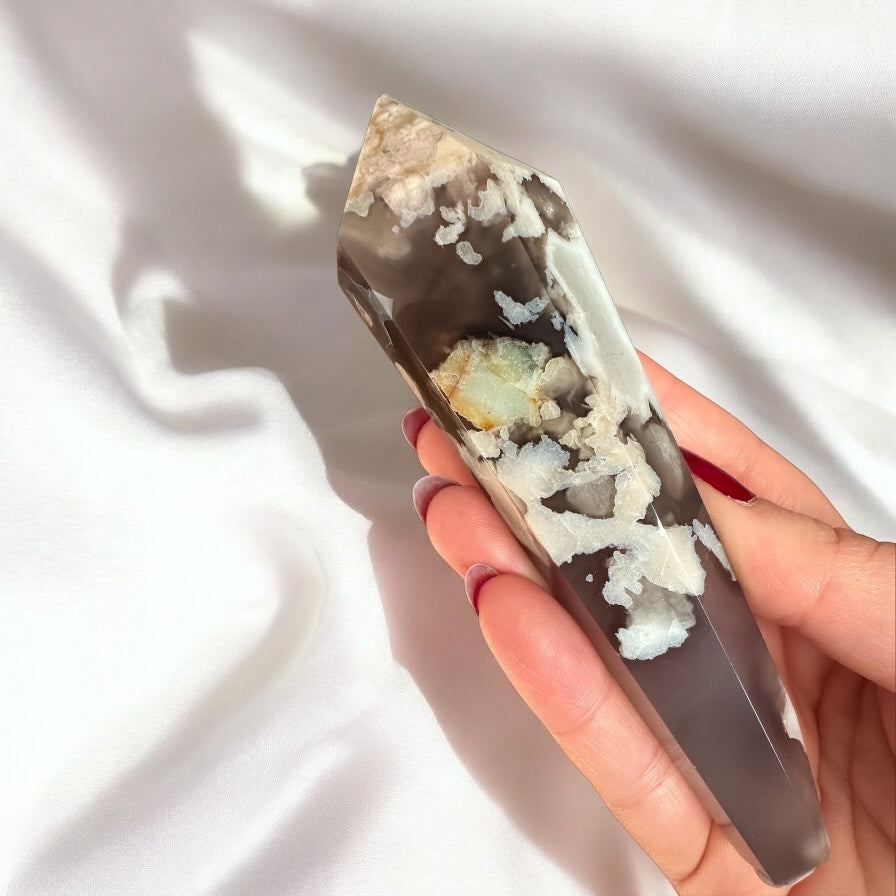 Sceptre agate fleur grise