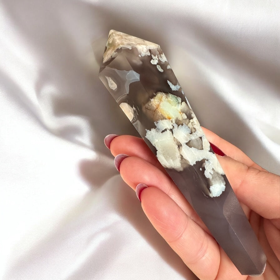 Sceptre agate fleur grise