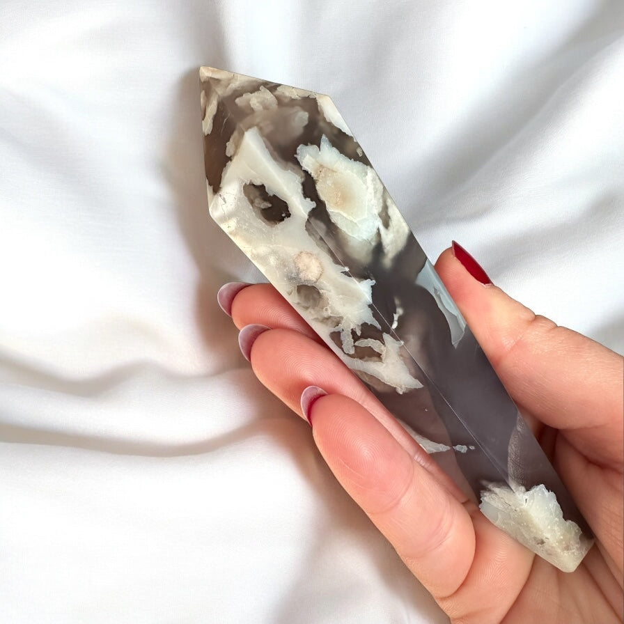 Sceptre agate fleur grise