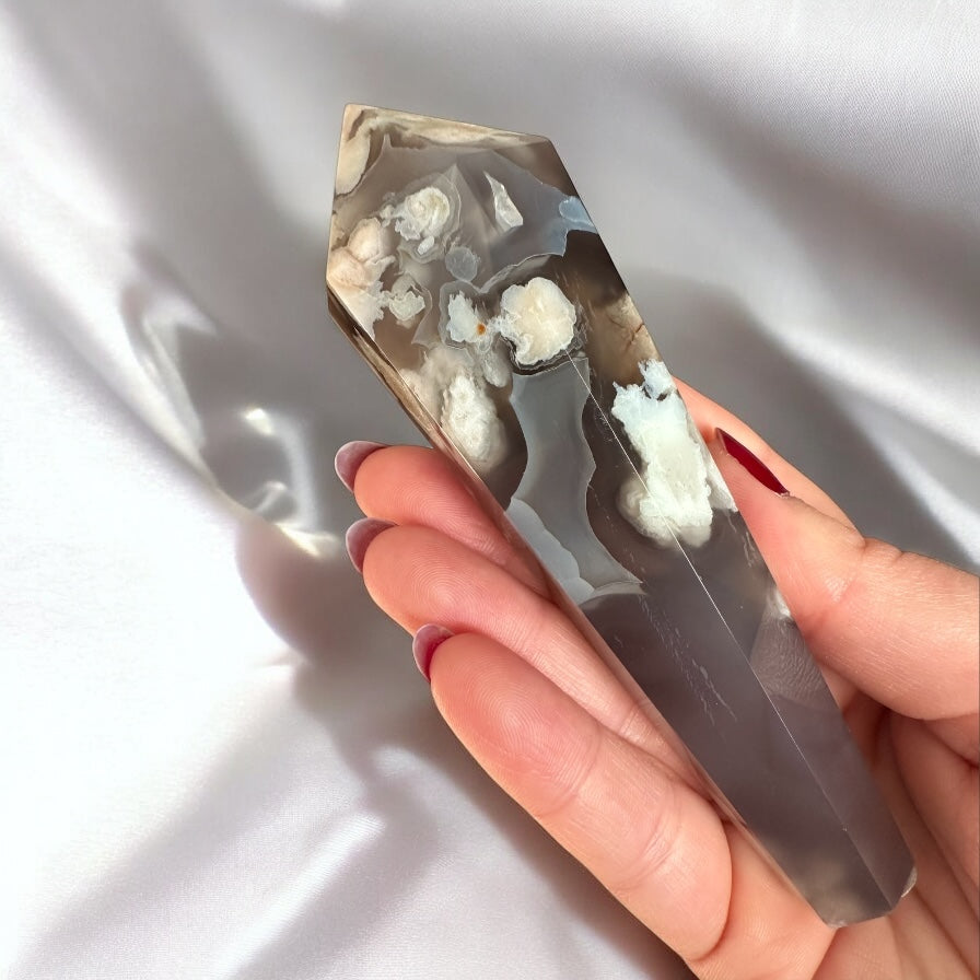 Sceptre agate fleur grise