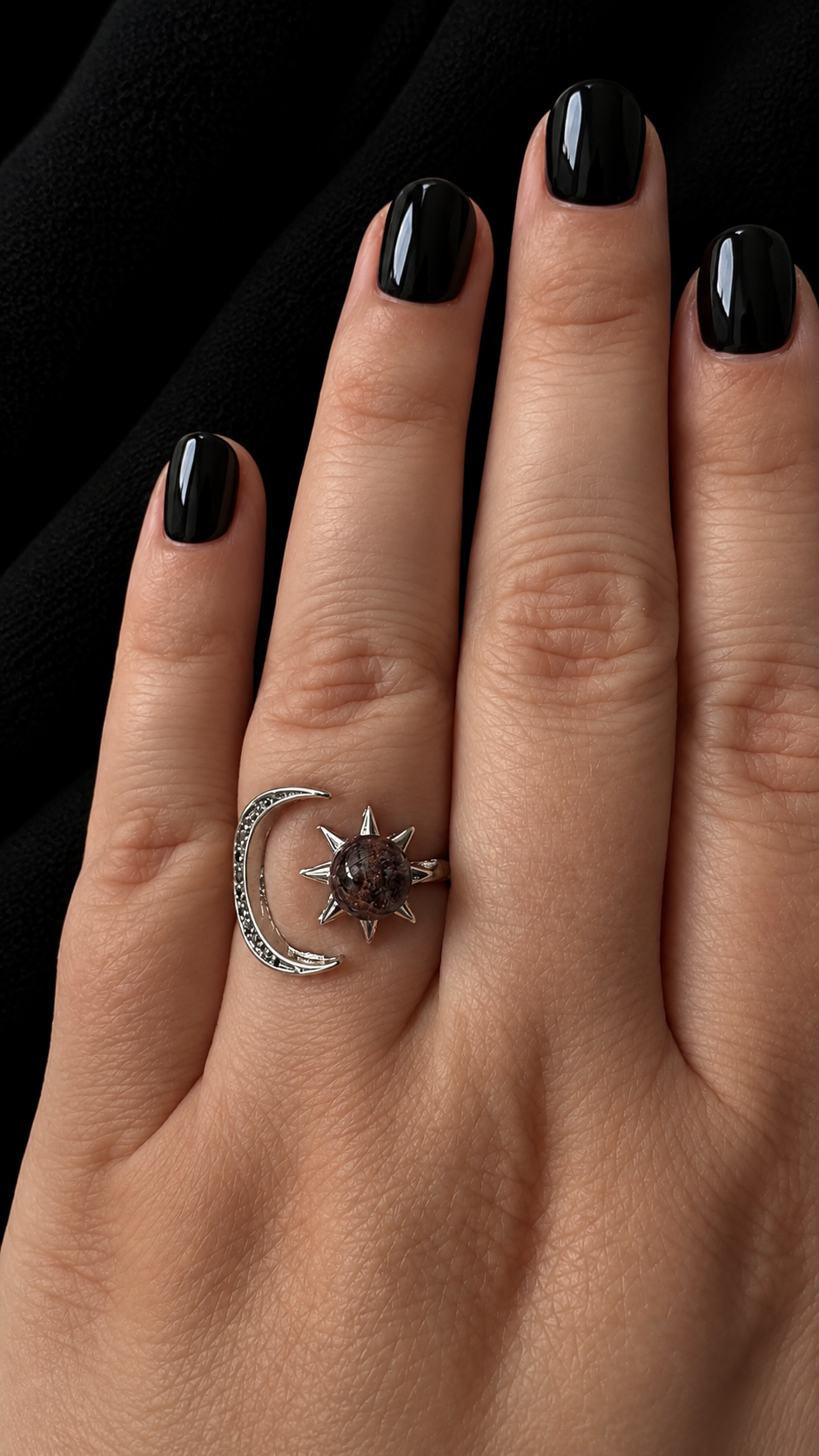 Bague lodolite / quartz jardin