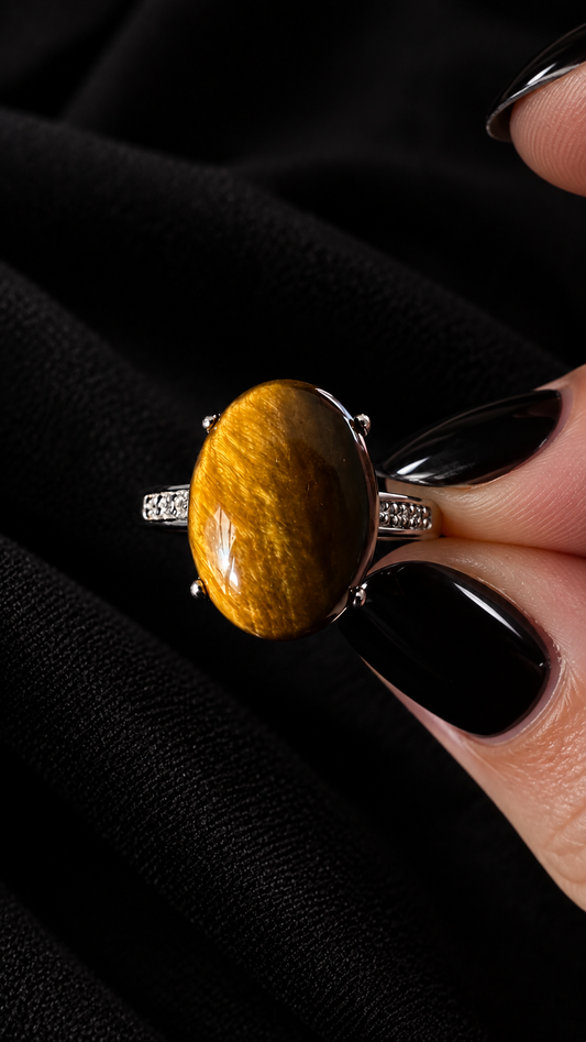 Bague œil de tigre