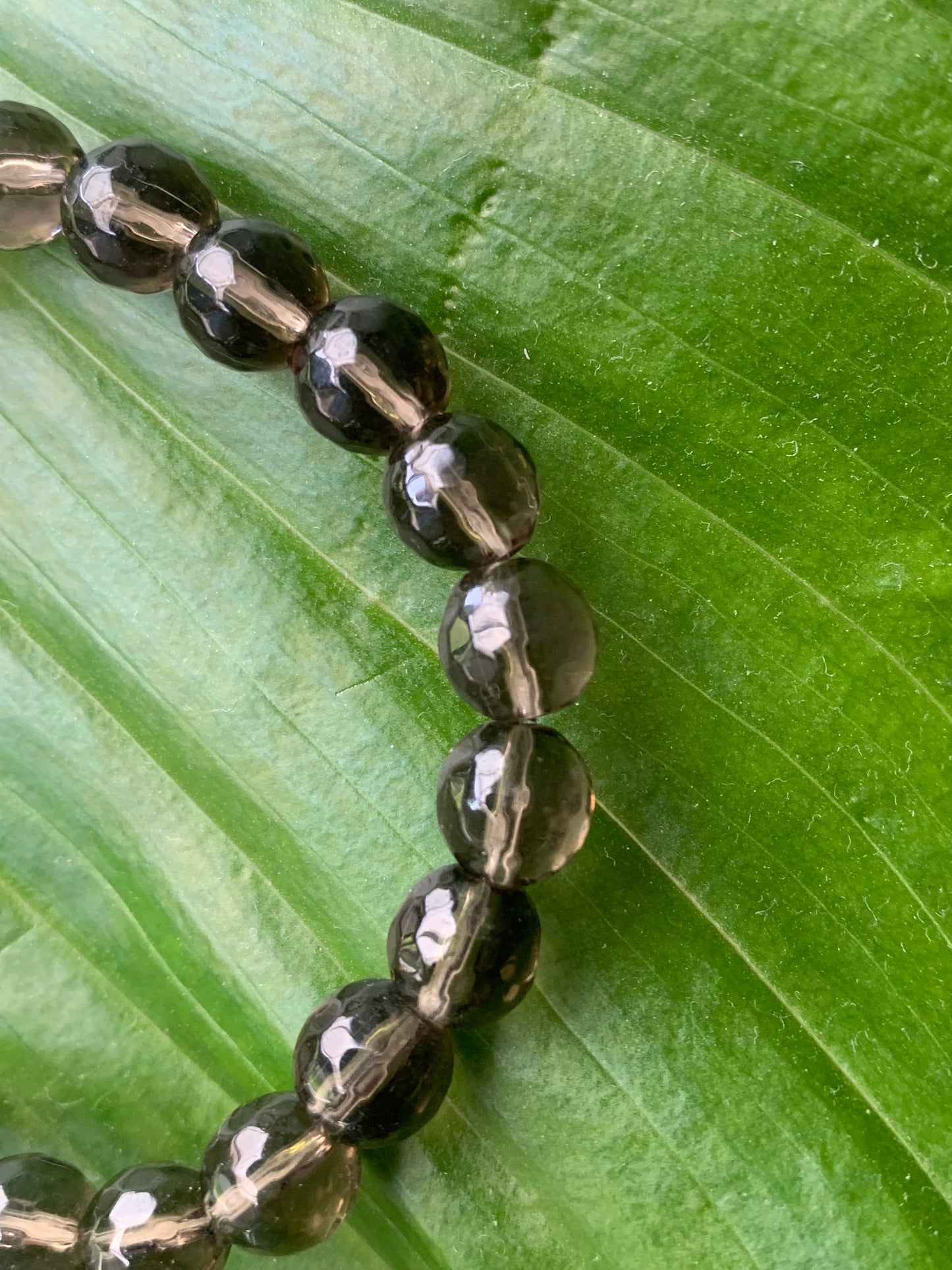 Bracelet quartz fumé 8mm