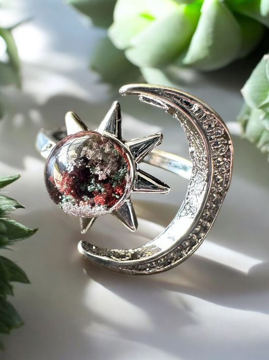 Bague lodolite / quartz jardin