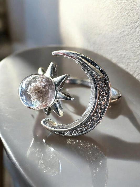 Bague lodolite / quartz jardin