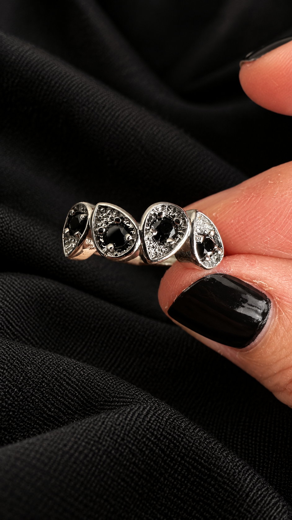 Bague tourmaline noire
