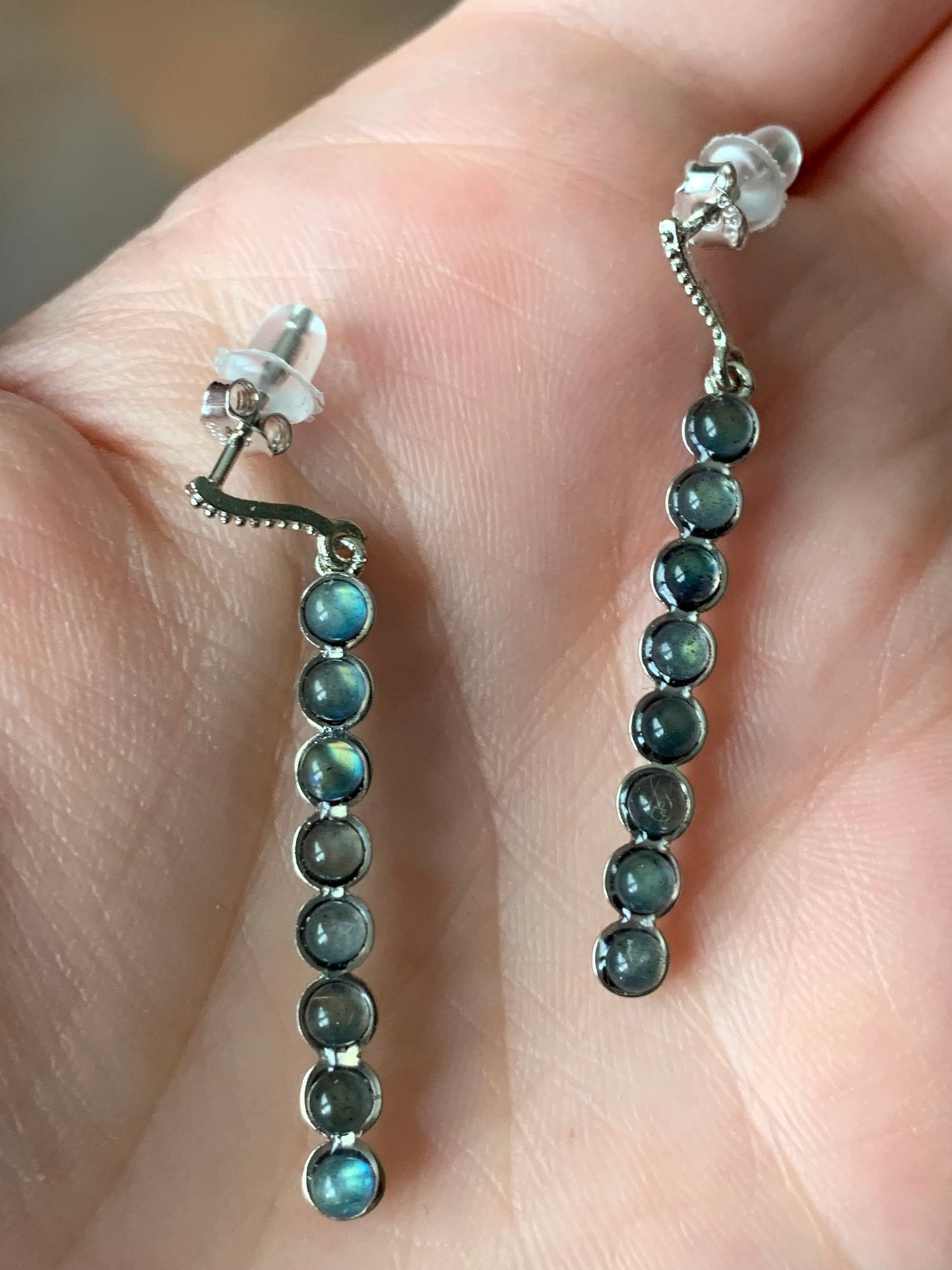 Boucles d’oreilles labradorite