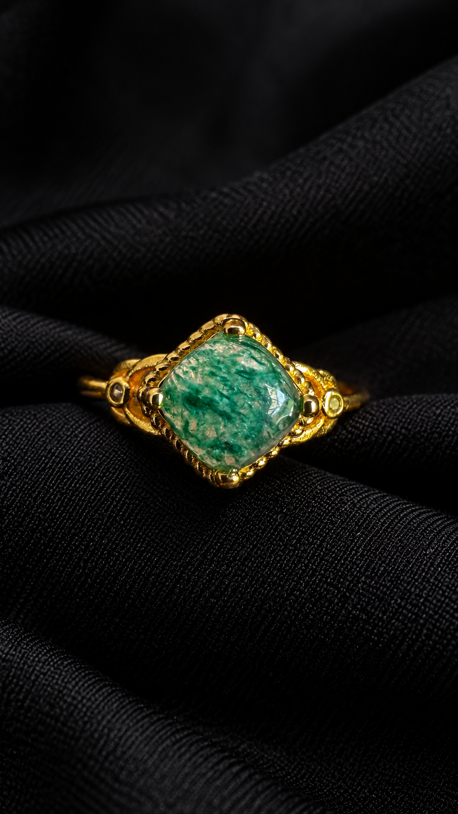 Bague agate mousse