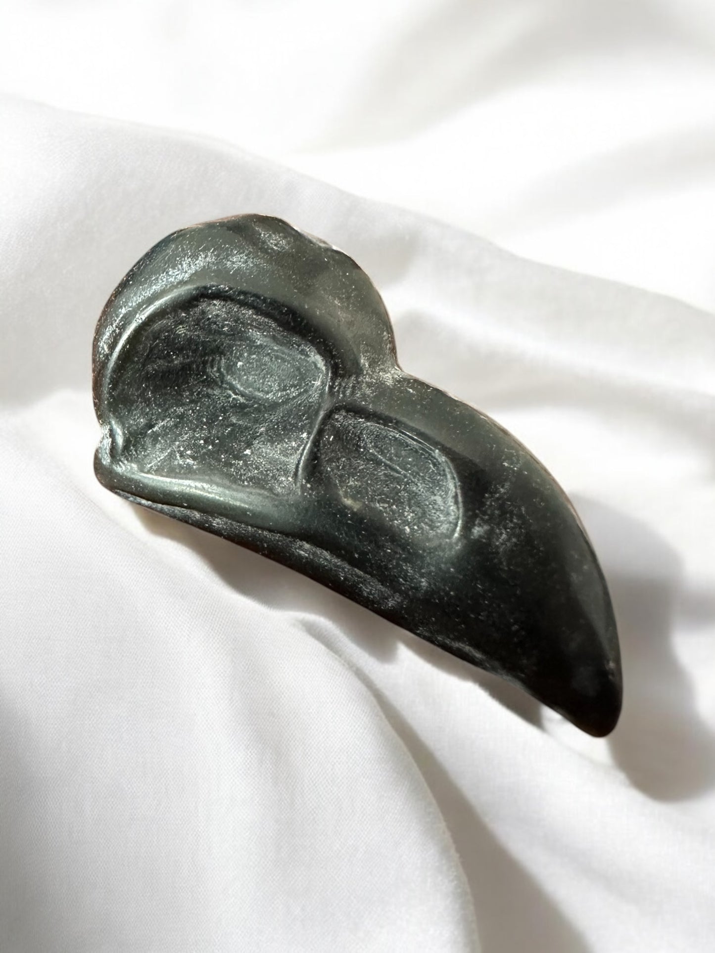 Crâne corbeau obsidienne