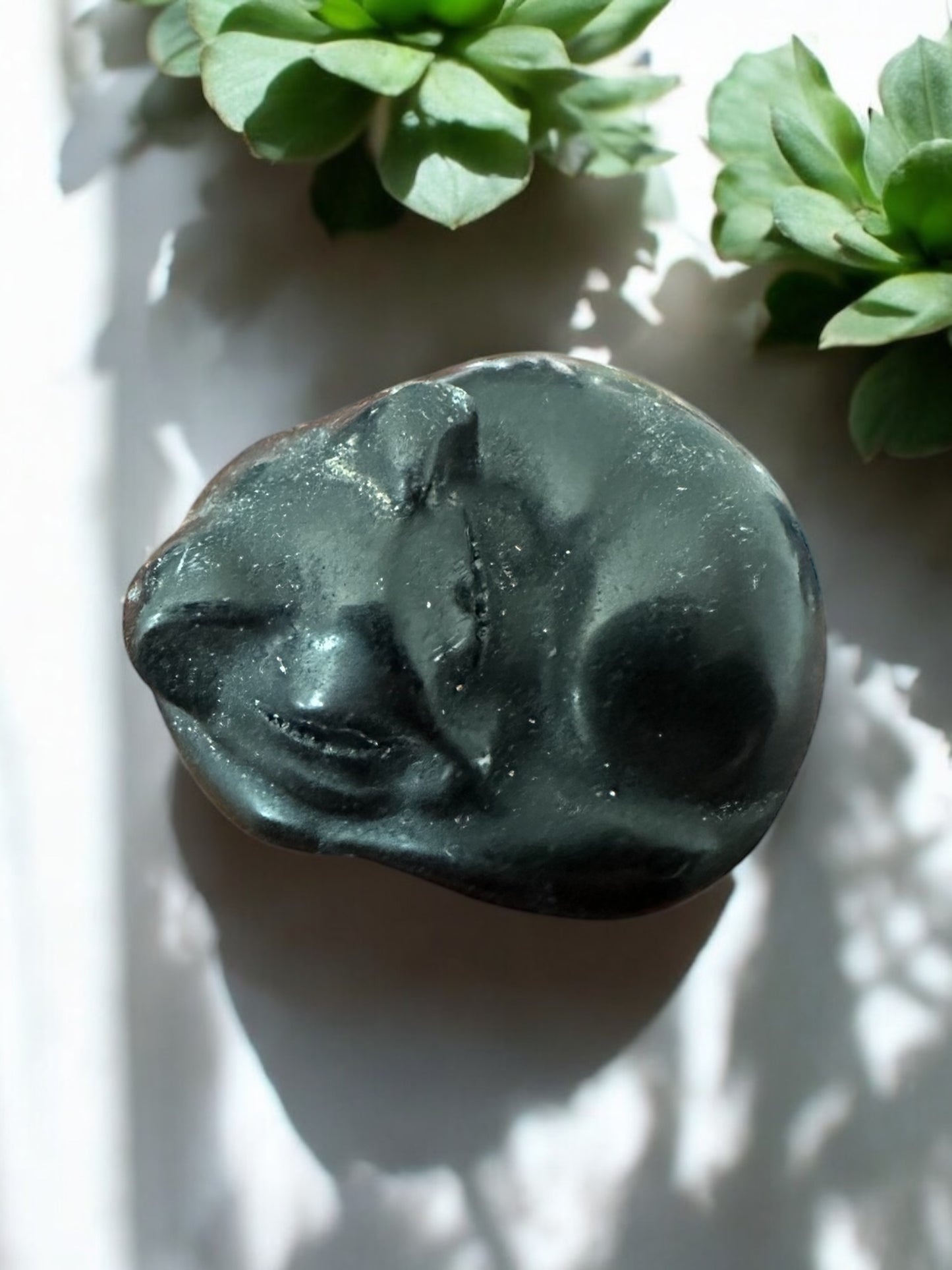 Chat endormi obsidienne