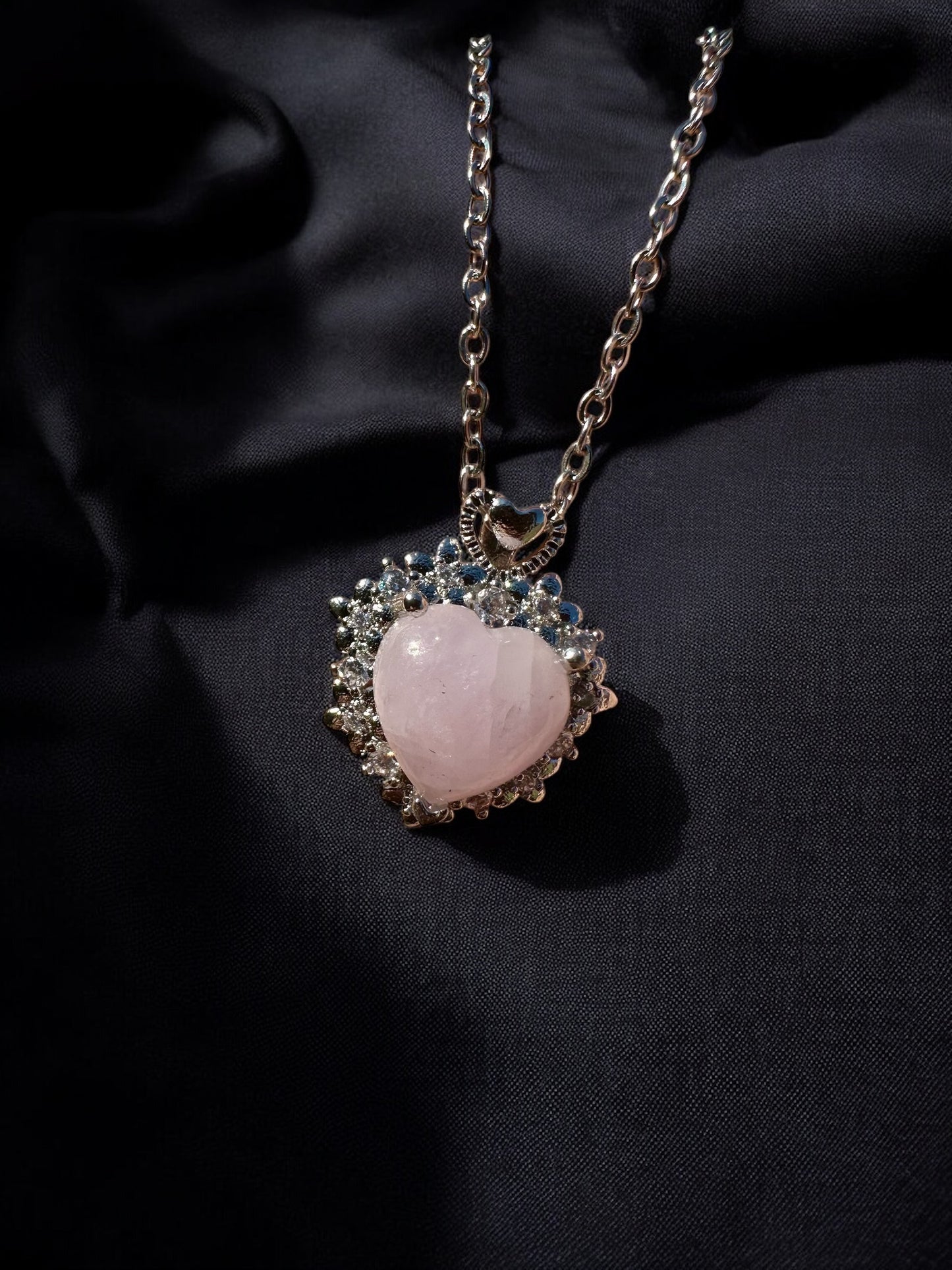 Pendentif kunzite cœur