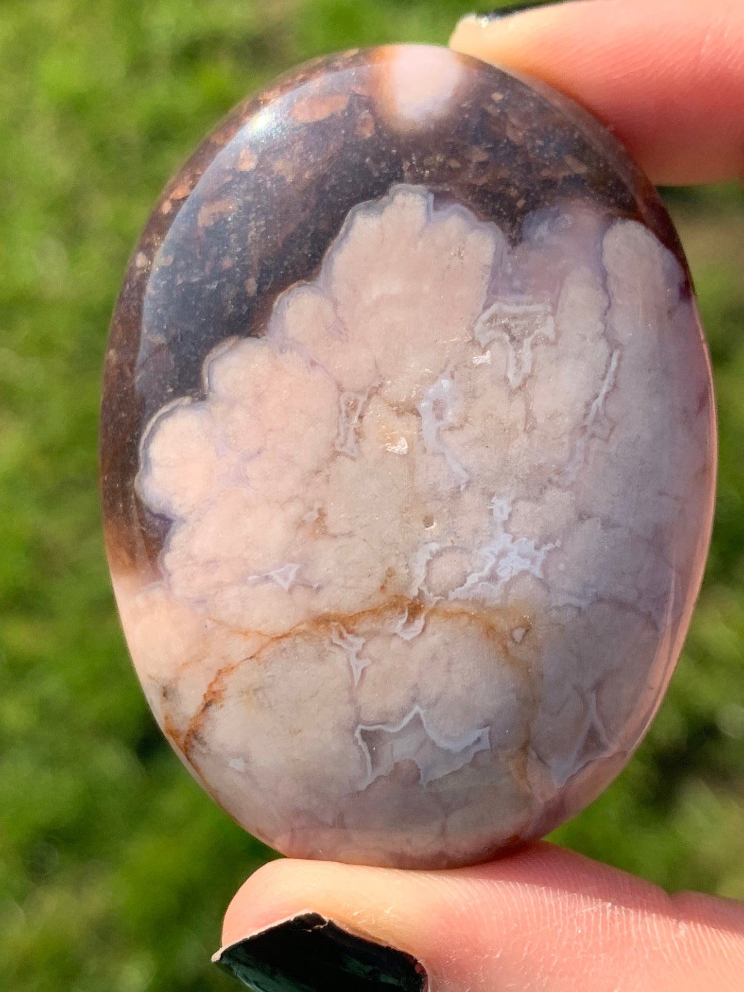 Galet Agate fleur