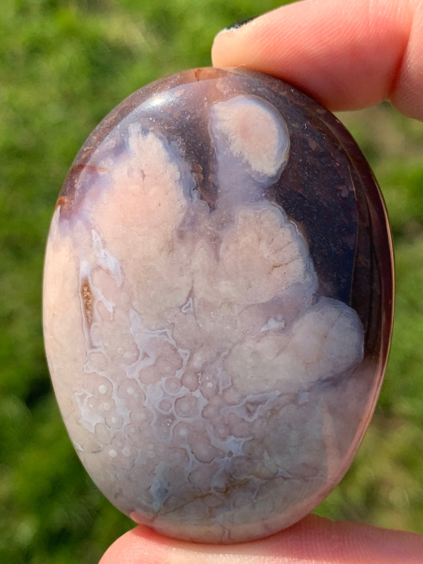 Galet Agate fleur