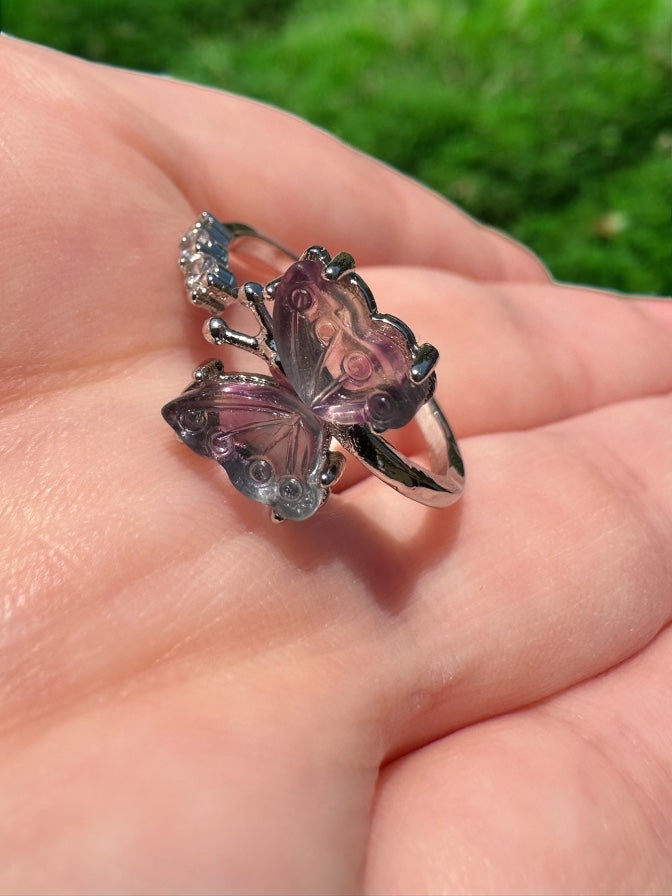 Fluorite Butterfly Ring 1
