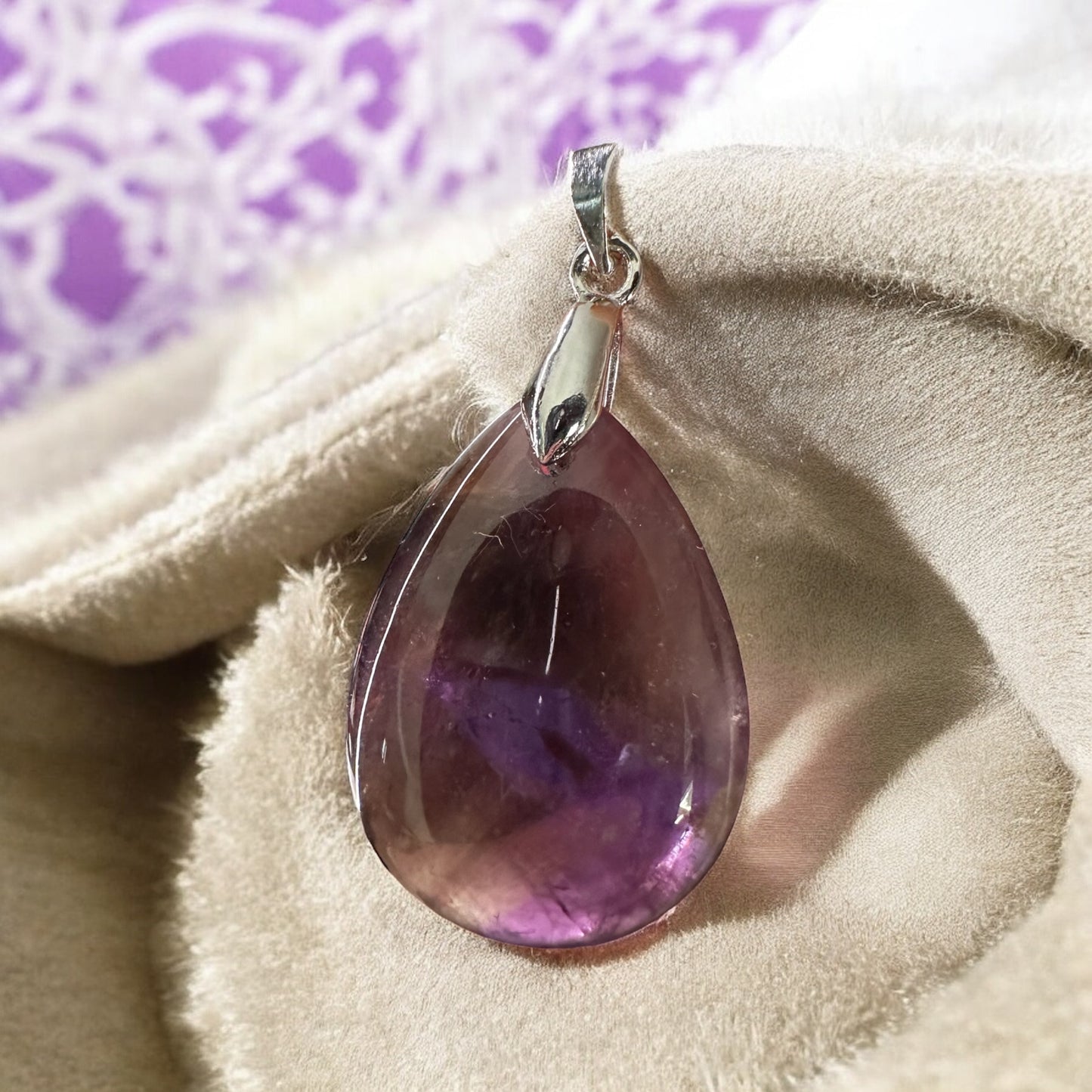 Pendentif goutte améthyste