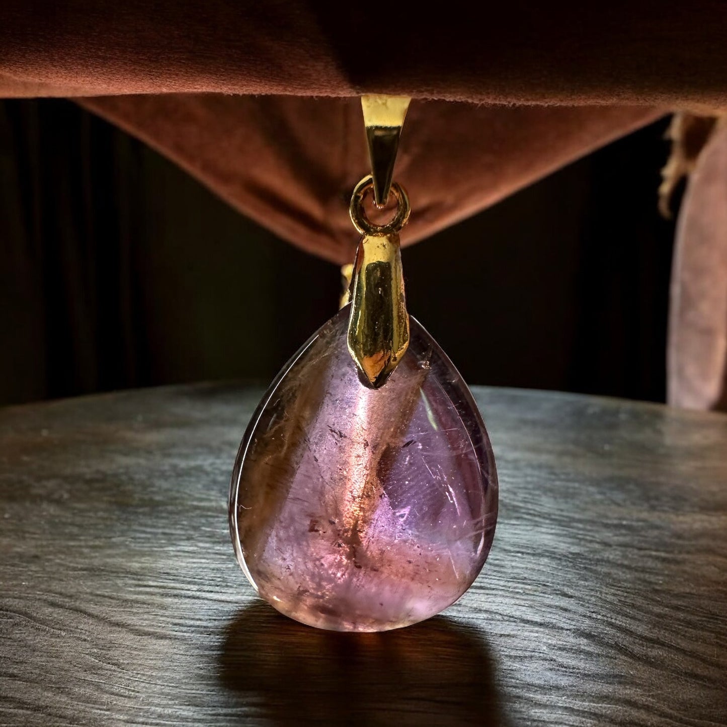 Pendentif goutte améthyste