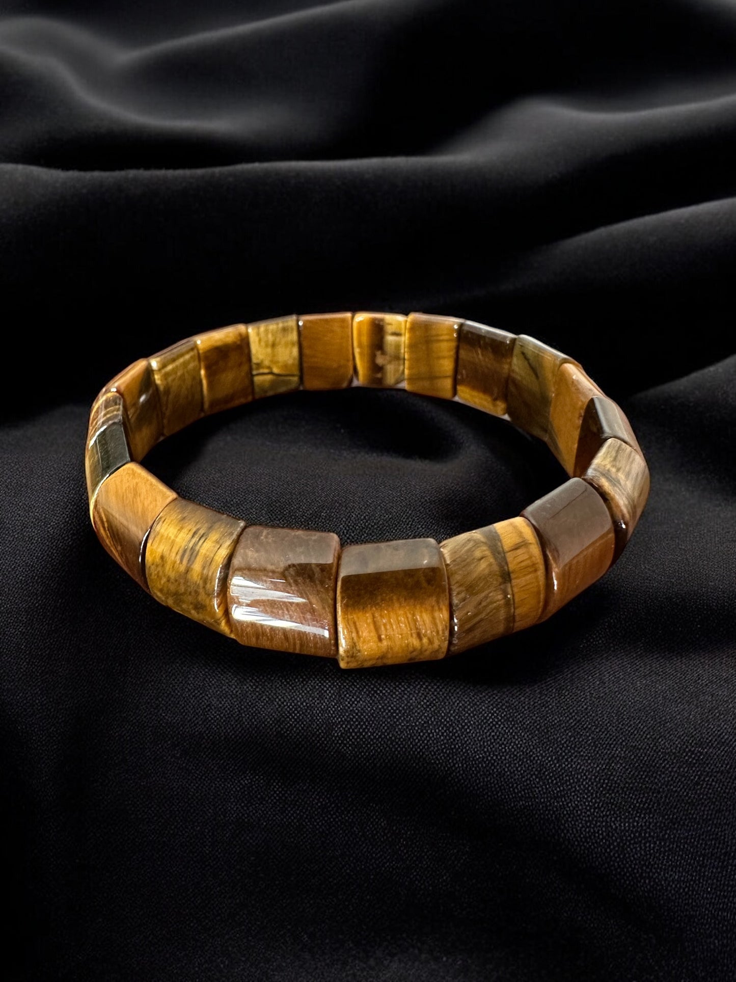 Pulsera de ojo de tigre bicolor