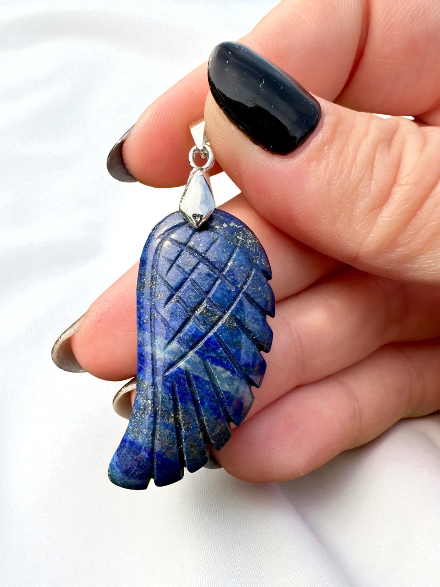 Pendentif aile lapis lazuli