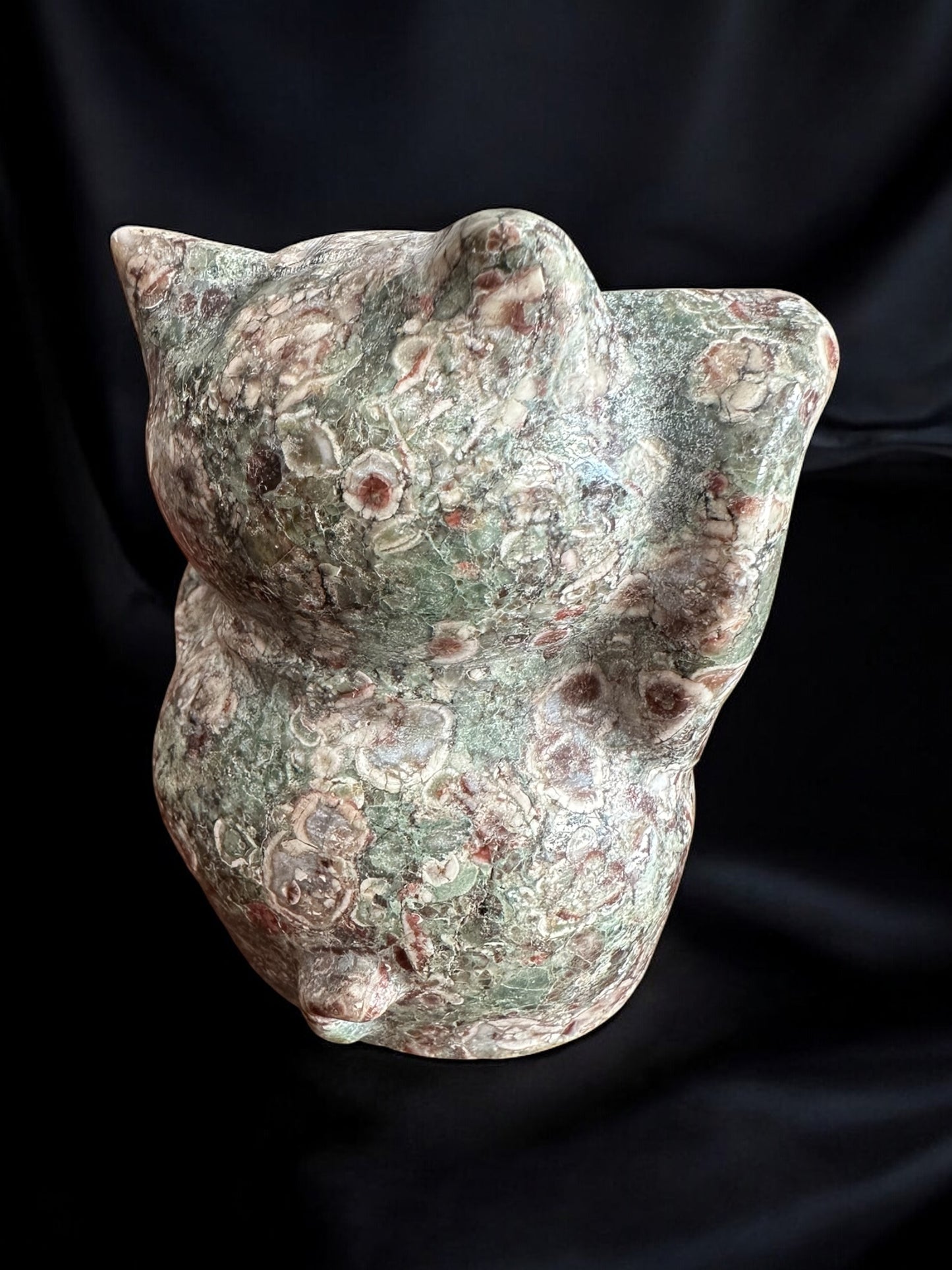 Maneki neko chat jaspe sakura