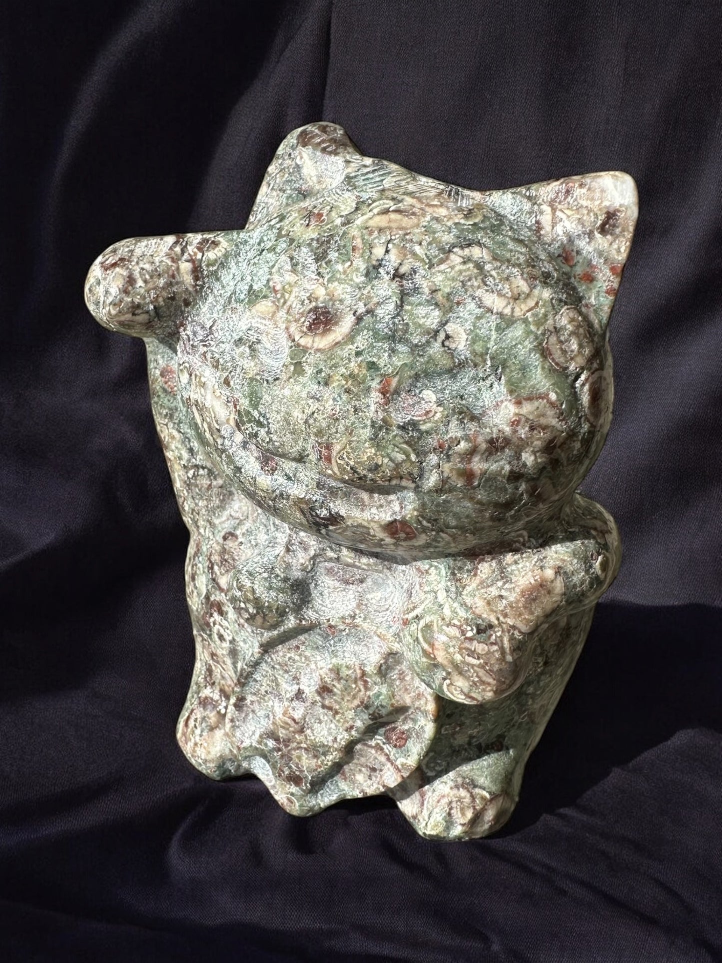 Maneki neko chat jaspe sakura