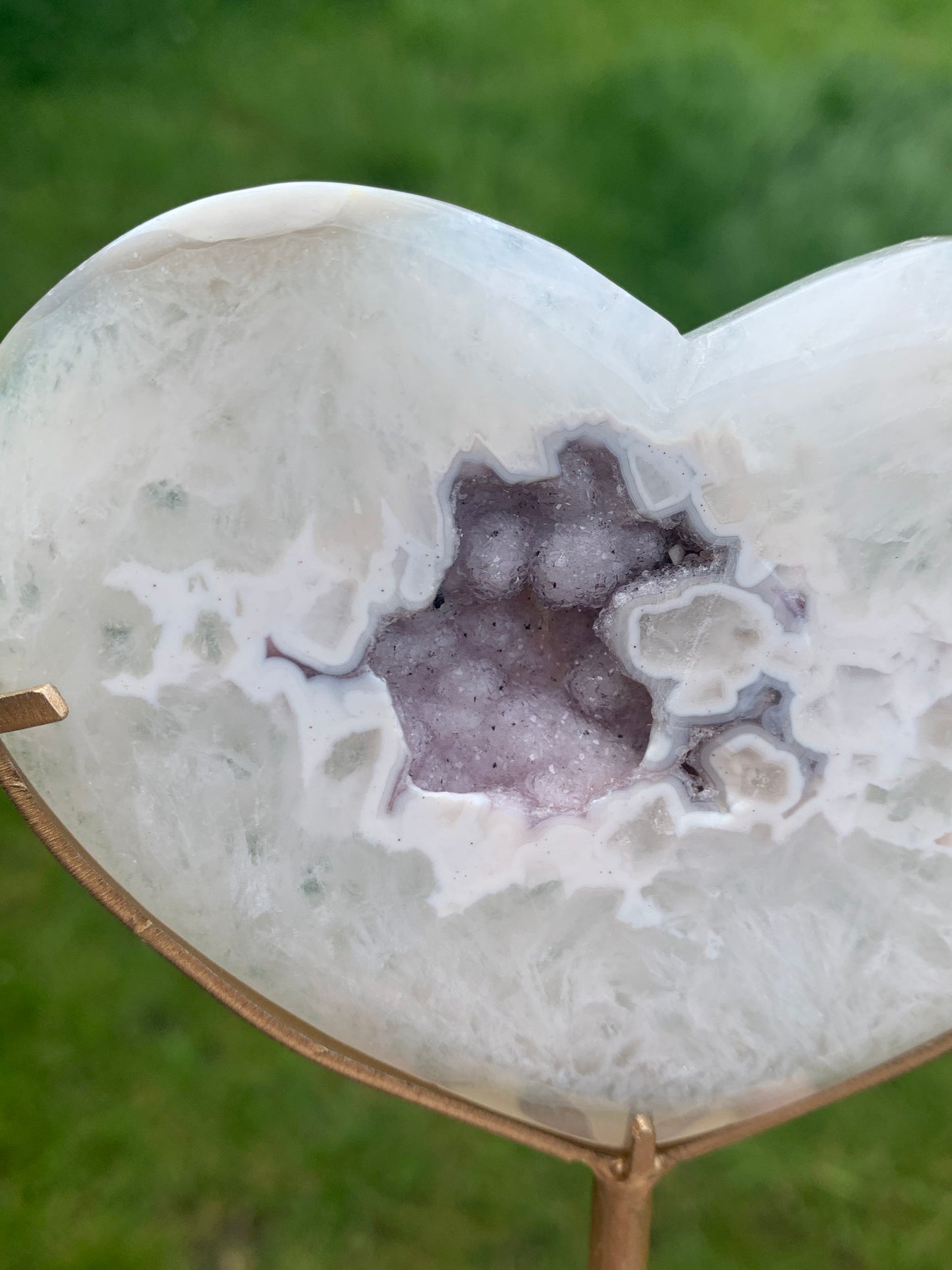 Coeur agate améthyste