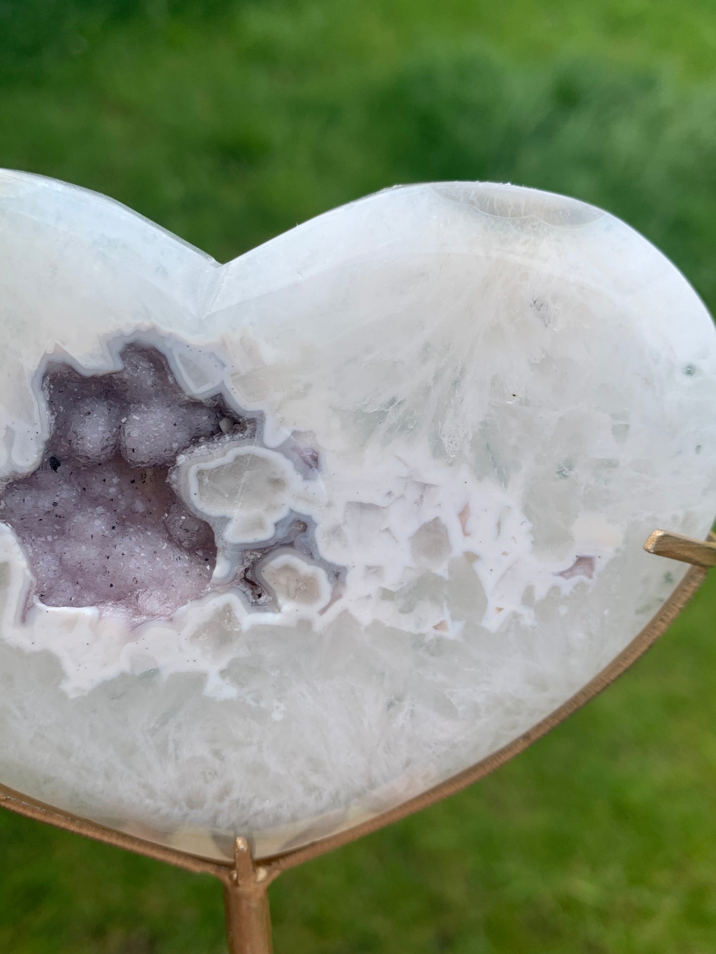 Coeur agate améthyste